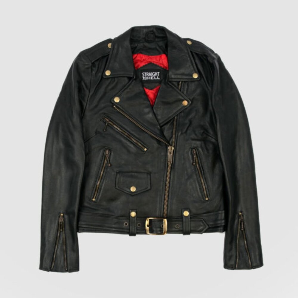 Straight to Hell Women's Commando Leather Jacket - XXL